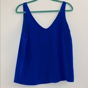 JCrew 100% Silk Tank Top Bright Blue
